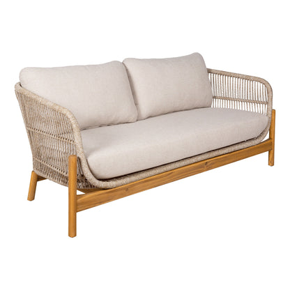 Lounge soffa, Acacia, Beige, inkl. Dämpa