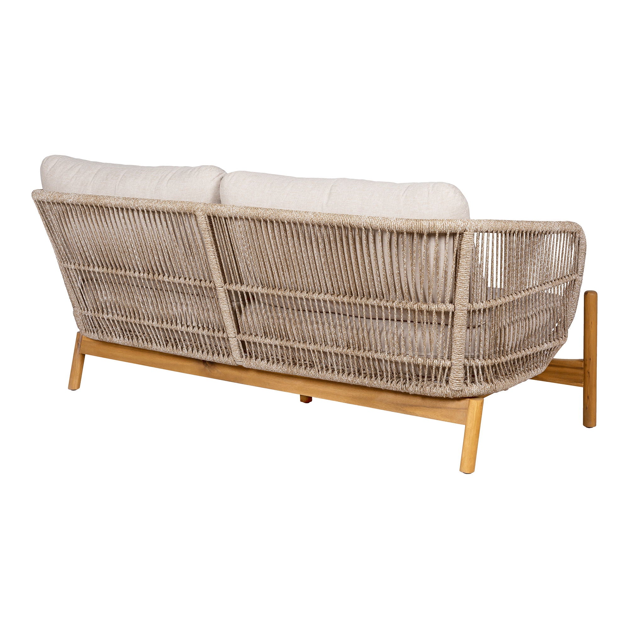 Lounge soffa, Acacia, Beige, inkl. Dämpa