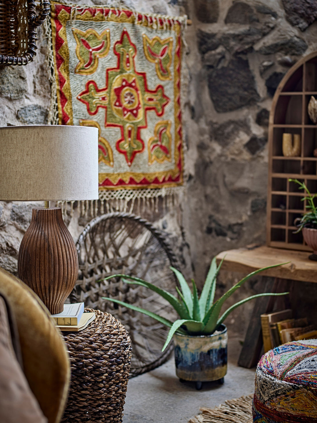 Kreativ samling Mughal väggdekoration, röd, bomull