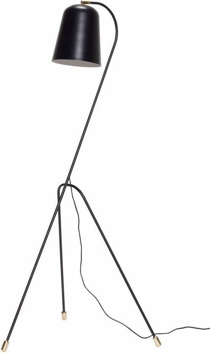 Hübsch golvlampa - 55 x 55 cm x H156 cm - svart och mässing