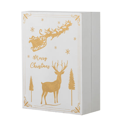 Bloomingville Elimar Kalender med ljus, vit, plywood