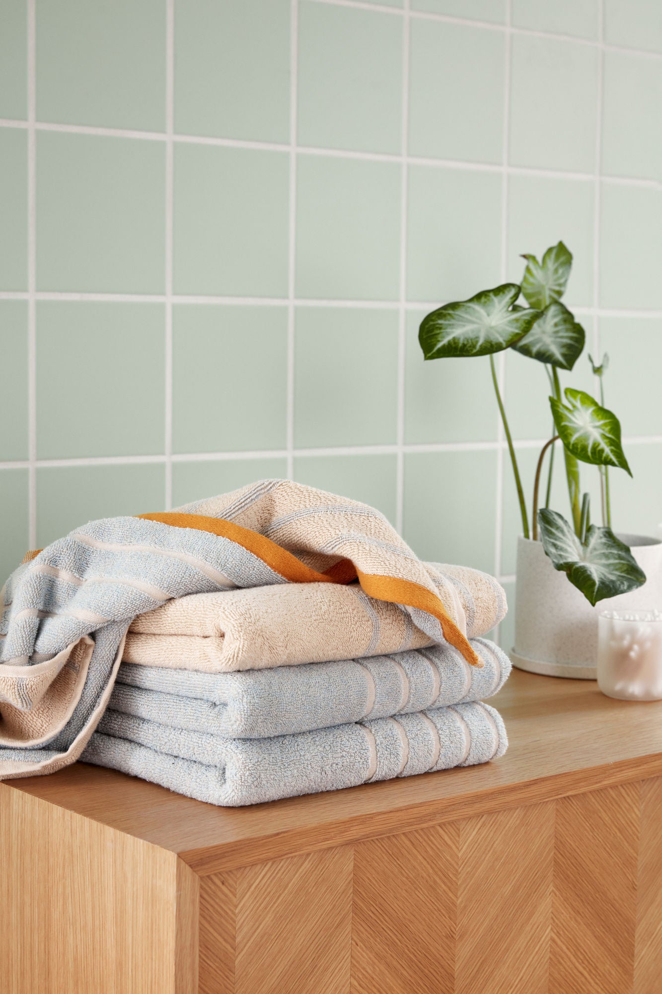 Hübsch promenad handduk liten blå/true