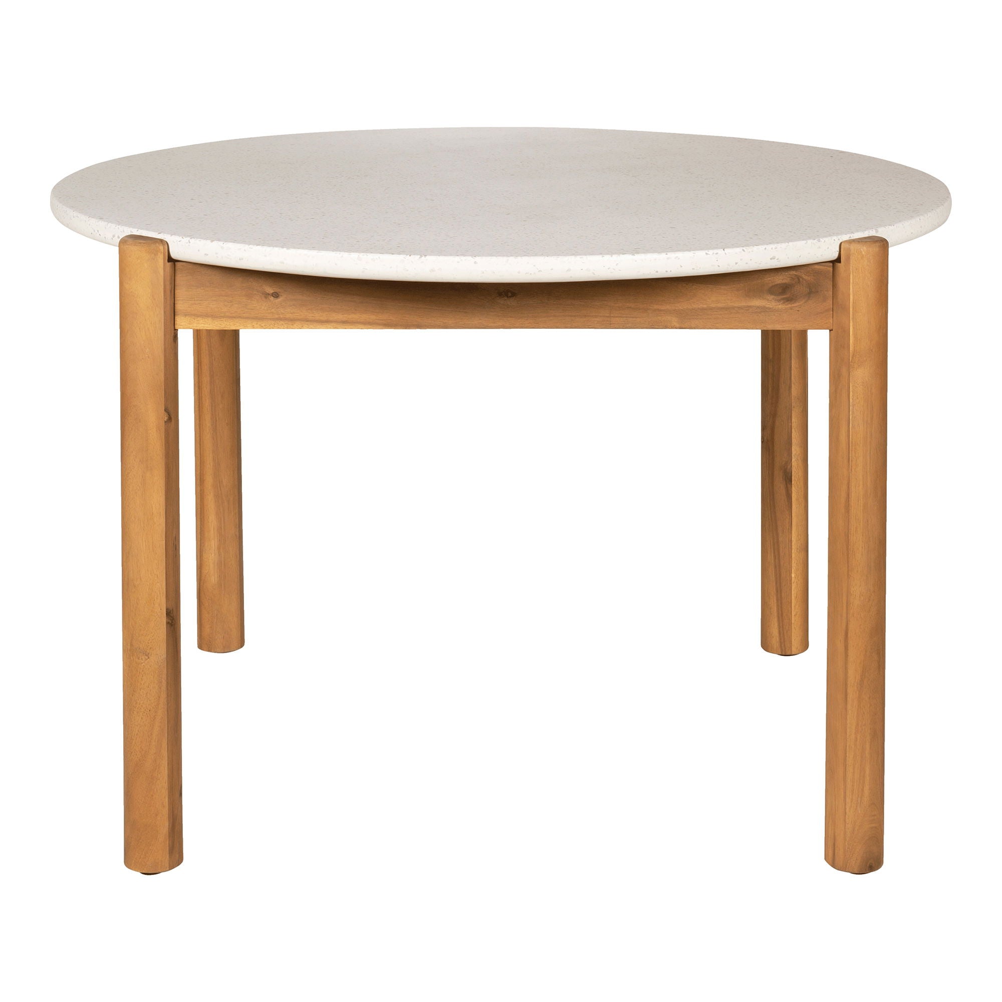 Matbord, acacia/terrazzo, natur, Ø120x76 cm