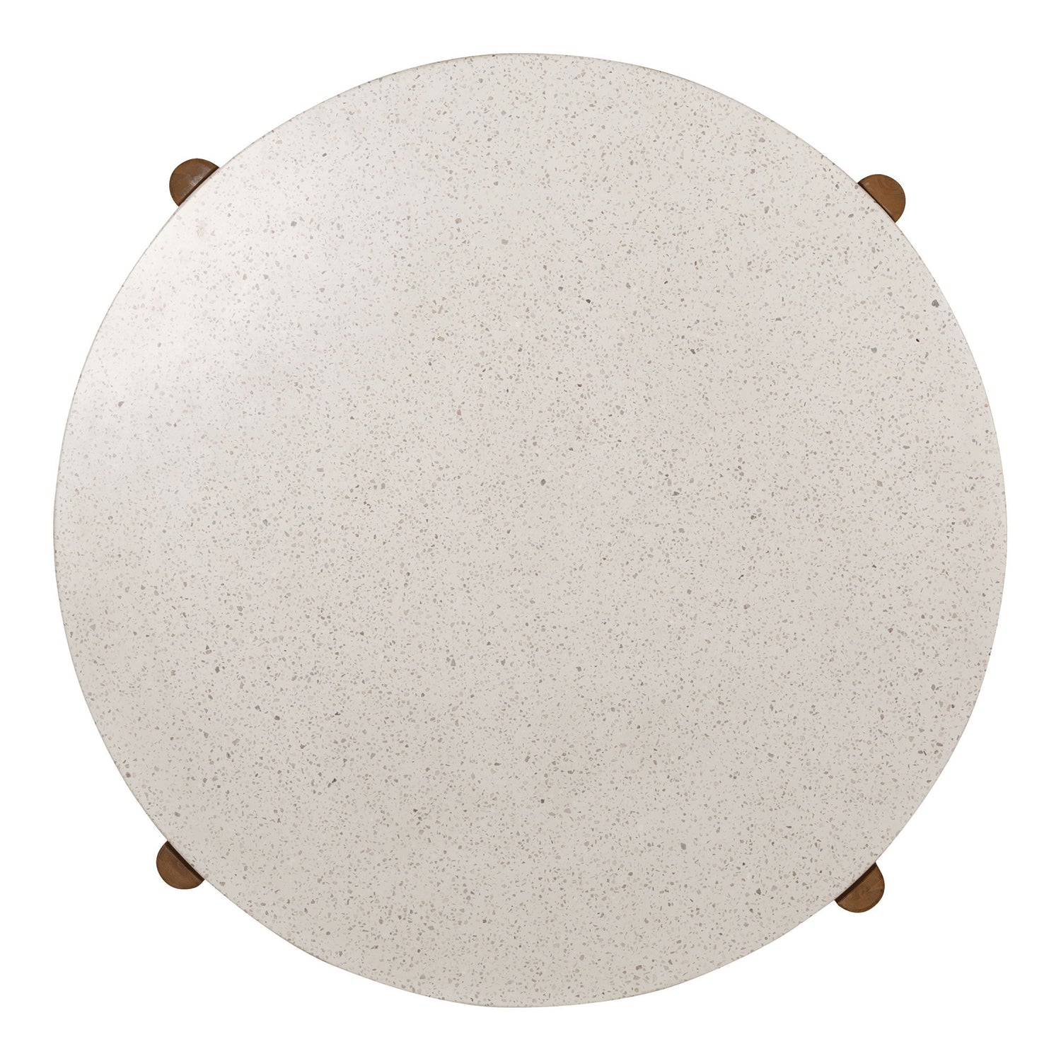 Matbord, acacia/terrazzo, natur, Ø120x76 cm