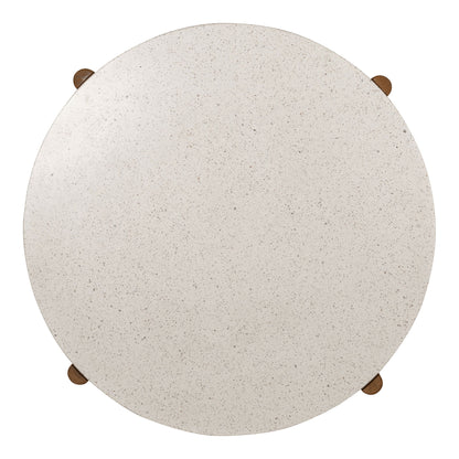 Matbord, acacia/terrazzo, natur, Ø120x76 cm