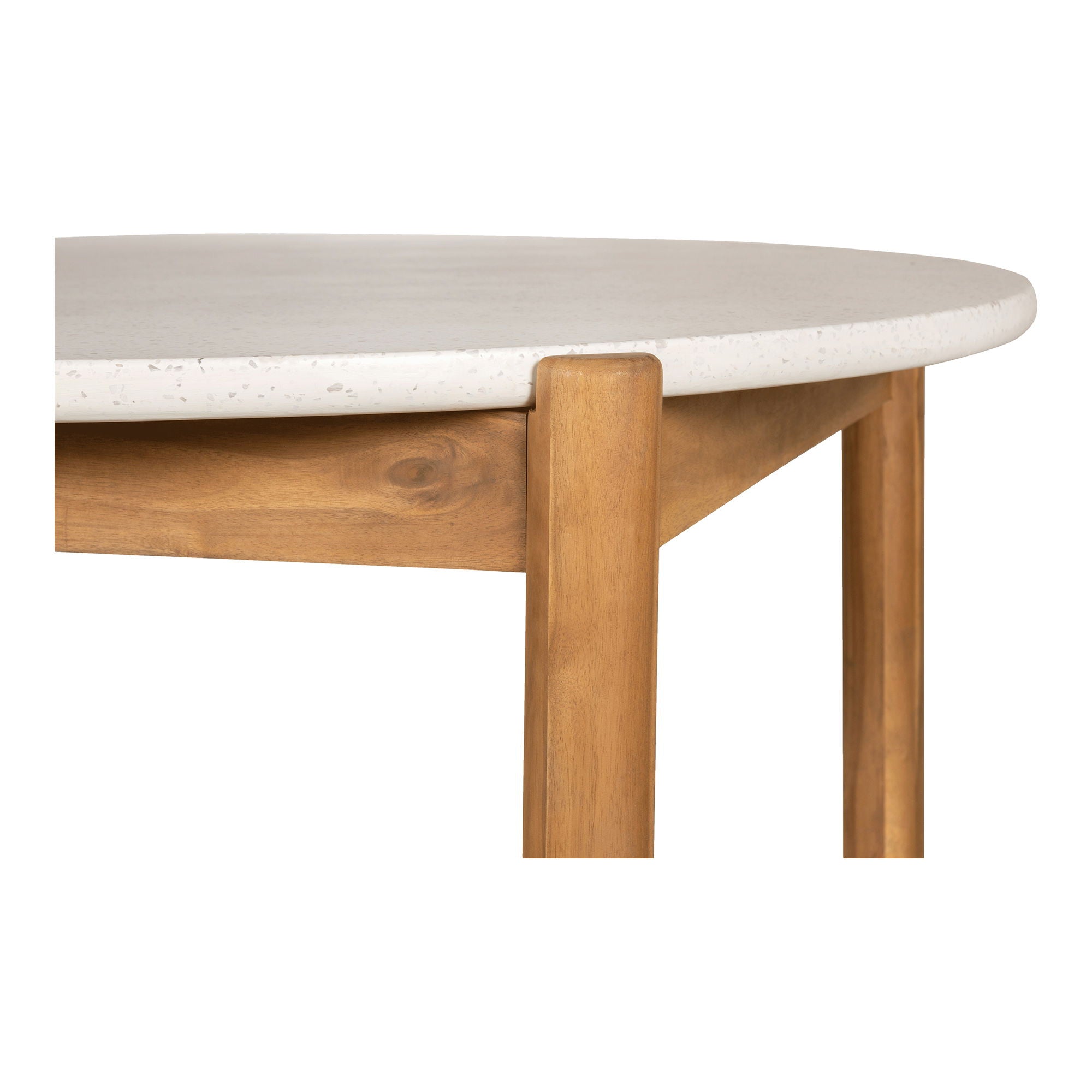 Matbord, acacia/terrazzo, natur, Ø120x76 cm