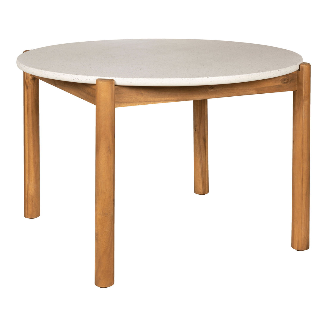 Matbord, acacia/terrazzo, natur, Ø120x76 cm