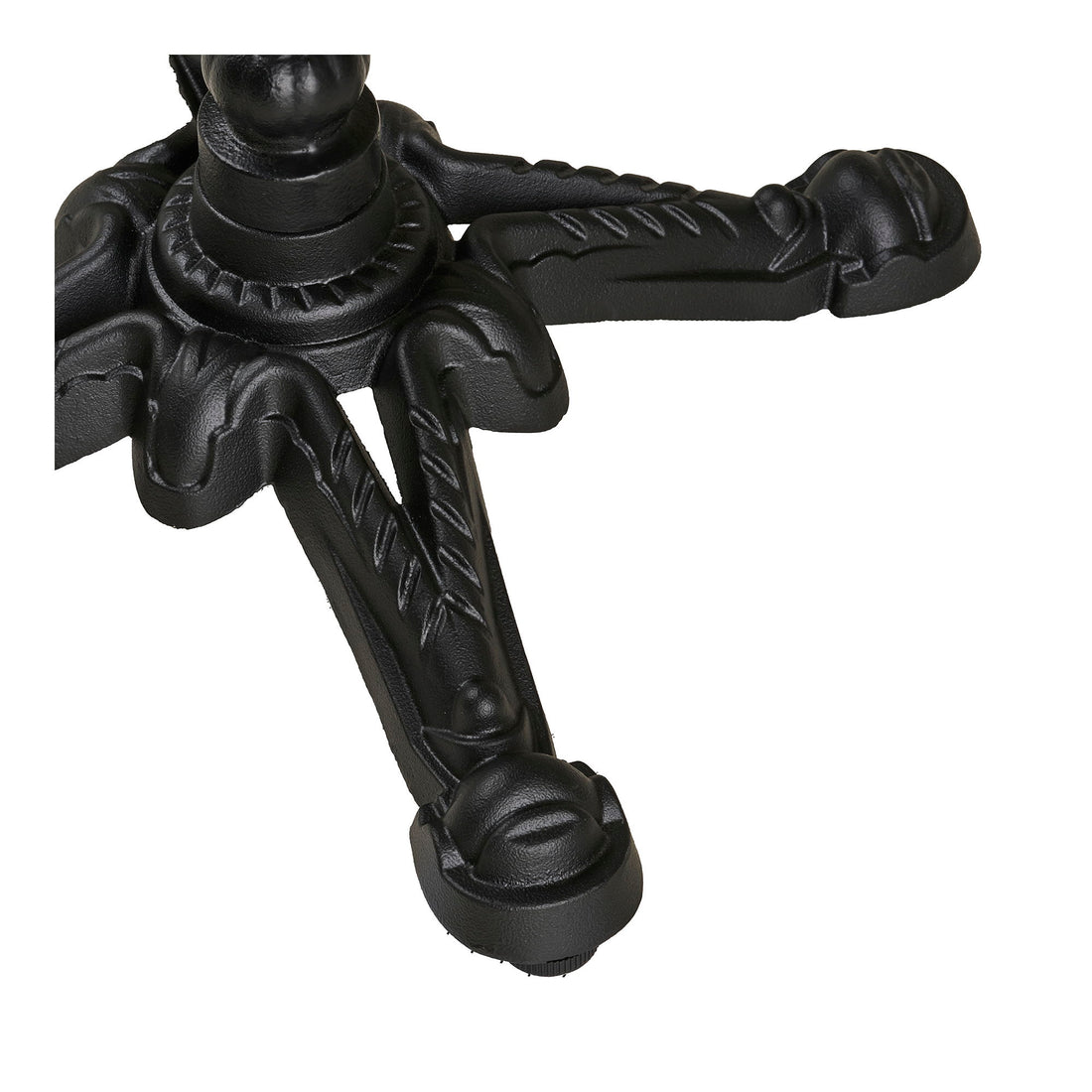 Café Table - Café Table, Marble Look bänkskiva, mörkgrå, svarta ben, aluminium 60x60x73 cm