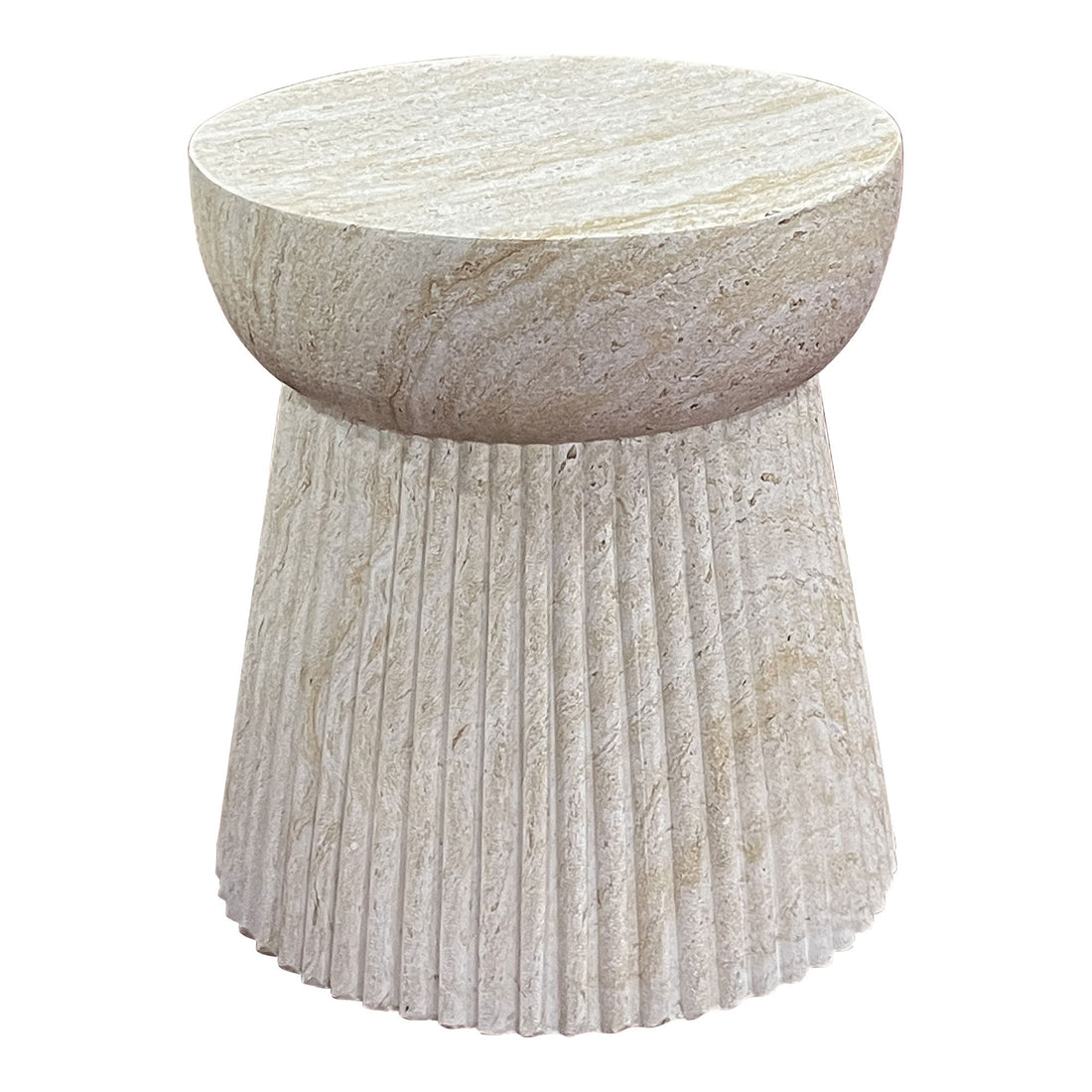 Sidobord, fiberlera, natur&lt;br&gt;Ø47.5x41 cm