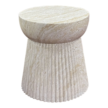 Sidobord, fiberlera, natur&lt;br&gt;Ø47.5x41 cm
