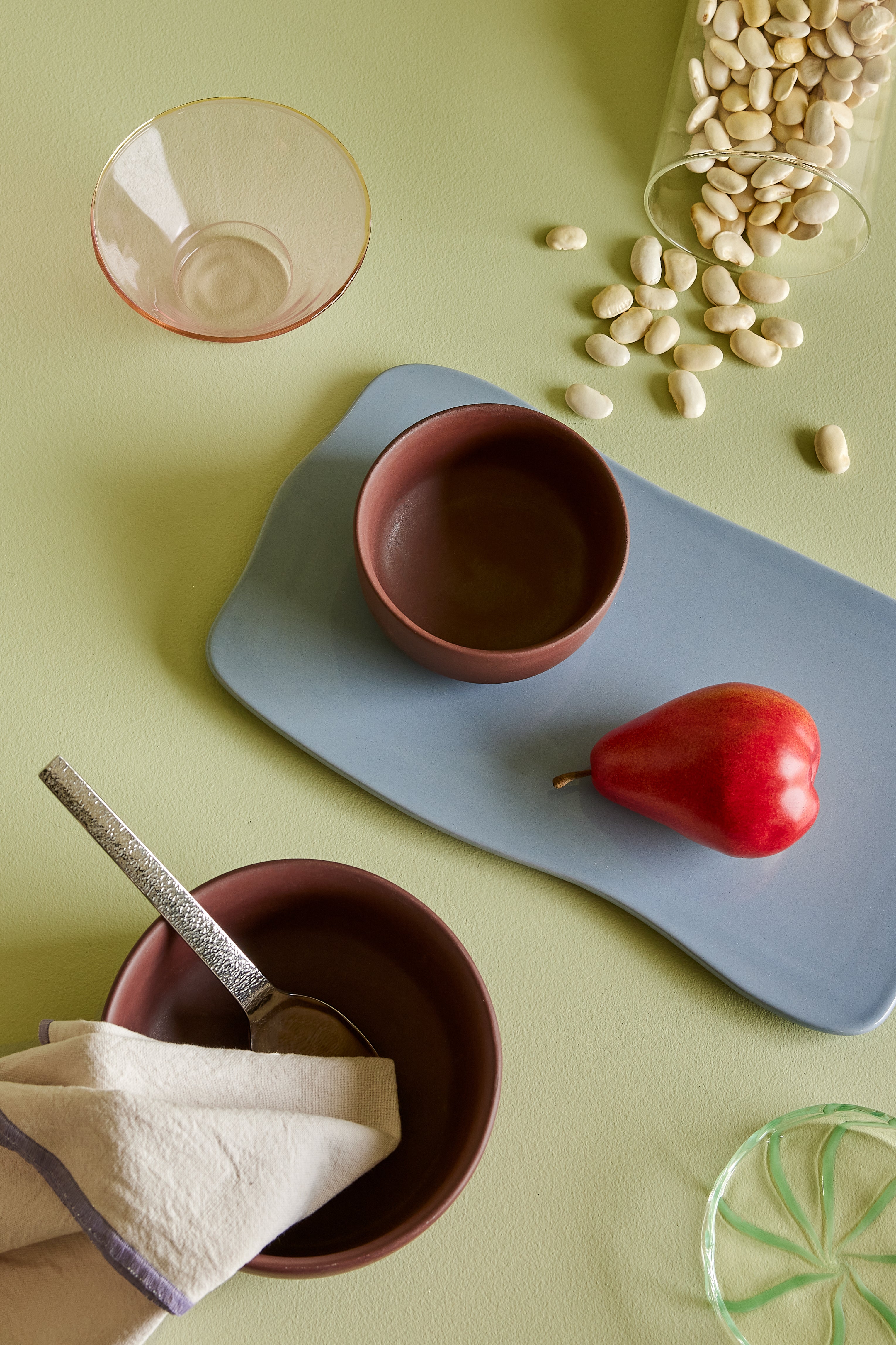 Lerskålar Brun (set med 2) - ø11xh6, ø15xh8cm