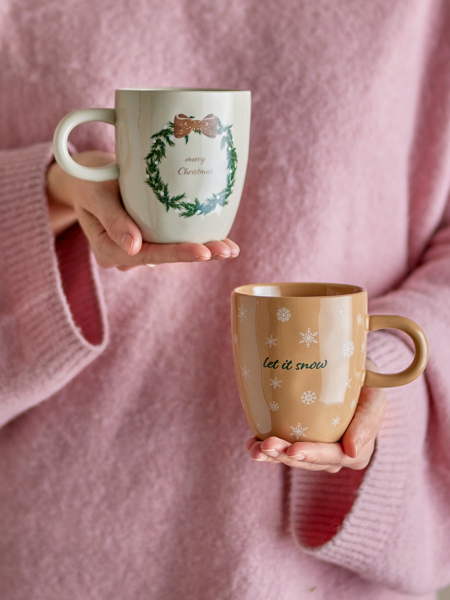 Jolina Mugg, Natur, Stengods D9xH10 cm, set om 2