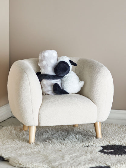 Bloomingville Mini Dolly Teddy Bear med filt, vit, polyester