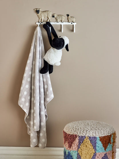 Bloomingville Mini Dolly Teddy Bear med filt, vit, polyester