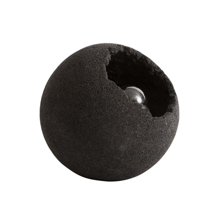 MUUBS - Golvlampaskorpa - Mat Black Lava Stone - Ø22xH21 CM