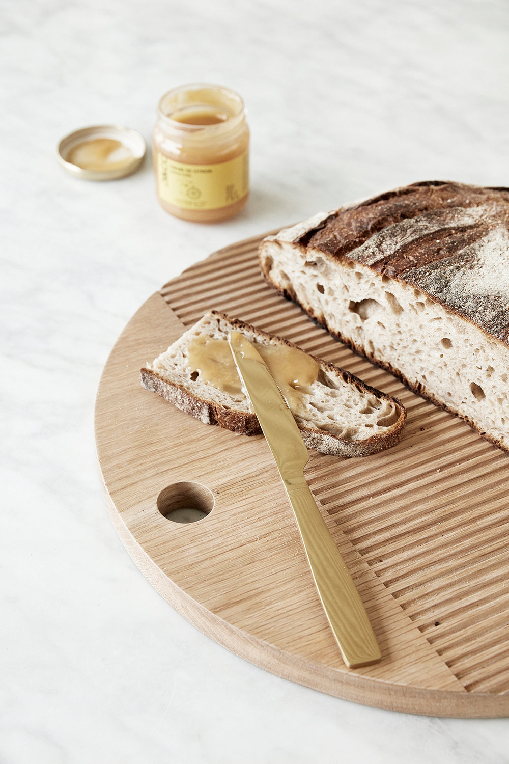 Monarch skärbrädor rund natur (set med 2) - ø33xh2, ø40xh2cm