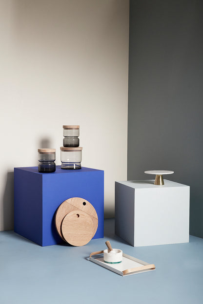 Monarch skärbrädor rund natur (set med 2) - ø33xh2, ø40xh2cm