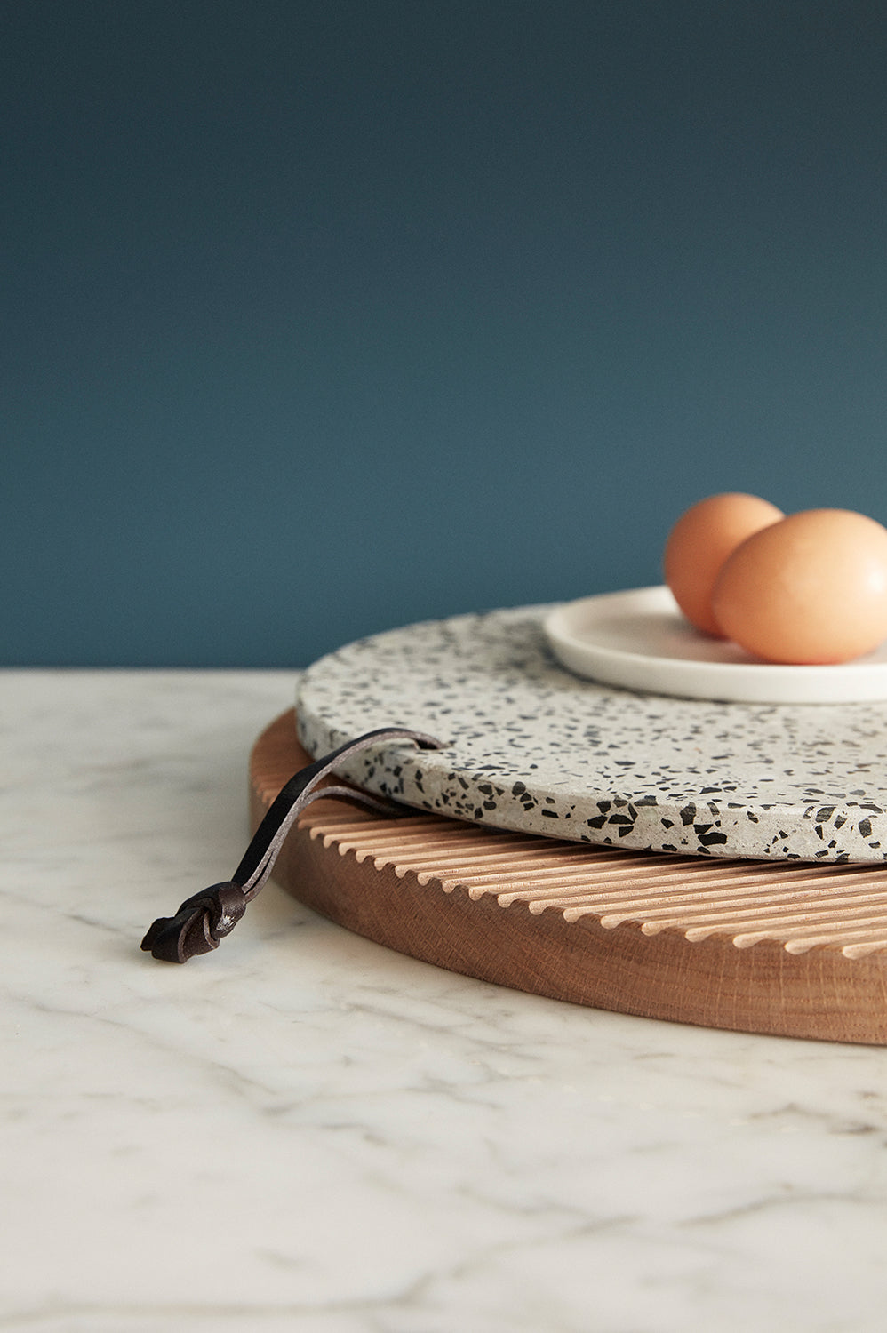 Monarch skärbrädor rund natur (set med 2) - ø33xh2, ø40xh2cm