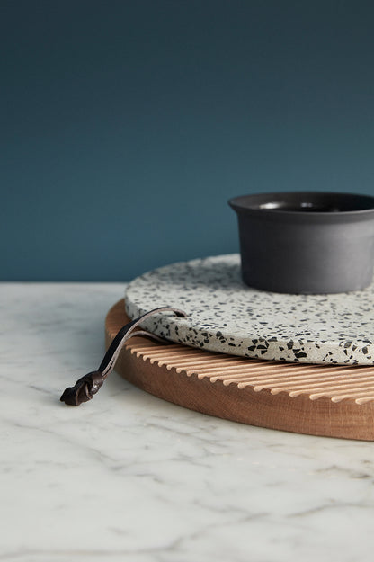 Monarch skärbrädor rund natur (set med 2) - ø33xh2, ø40xh2cm