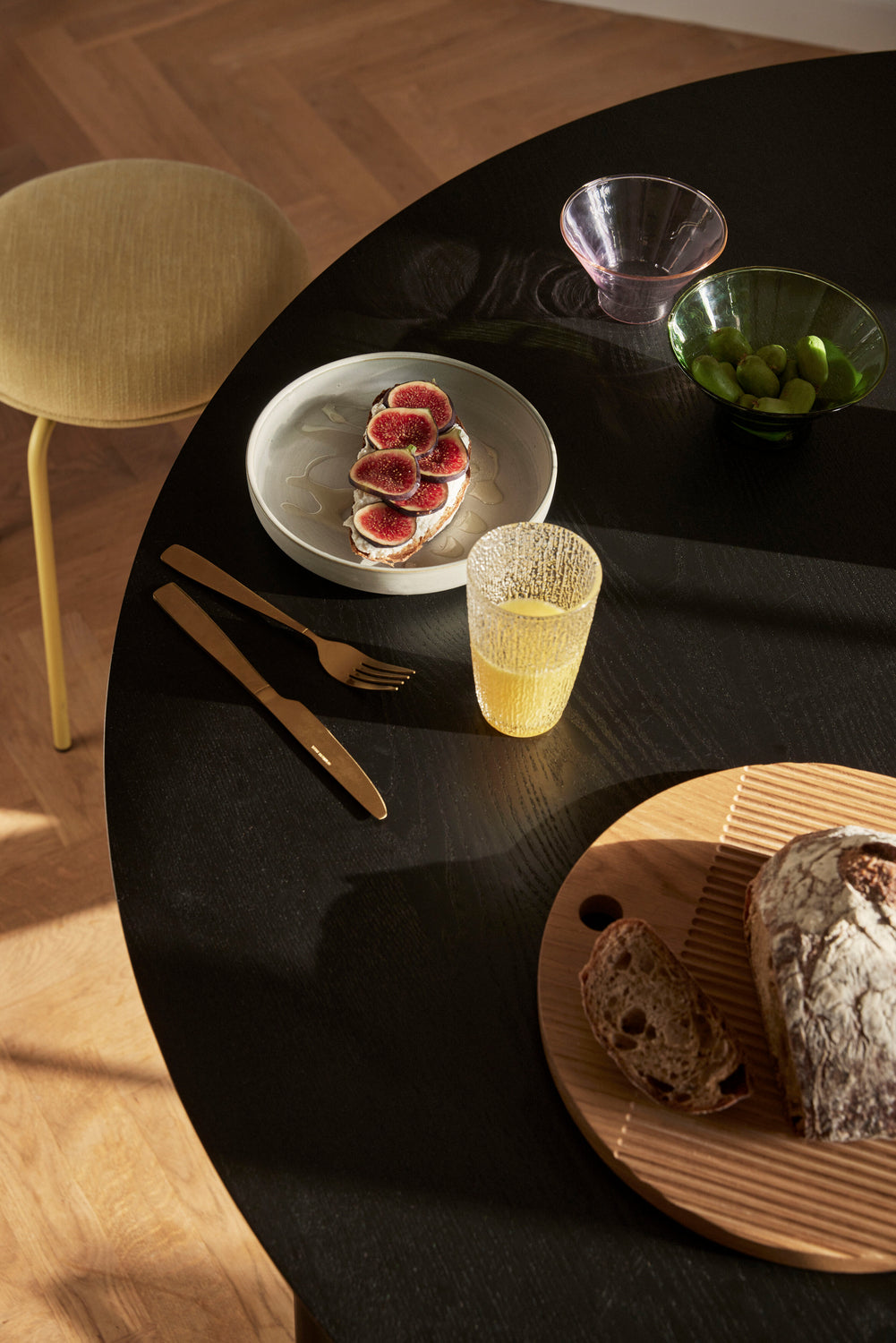 Monarch skärbrädor rund natur (set med 2) - ø33xh2, ø40xh2cm