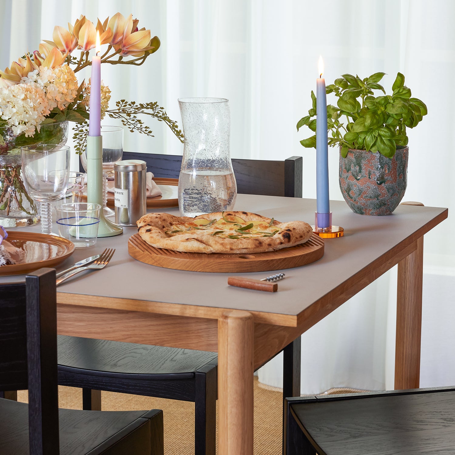 Monarch skärbrädor rund natur (set med 2) - ø33xh2, ø40xh2cm