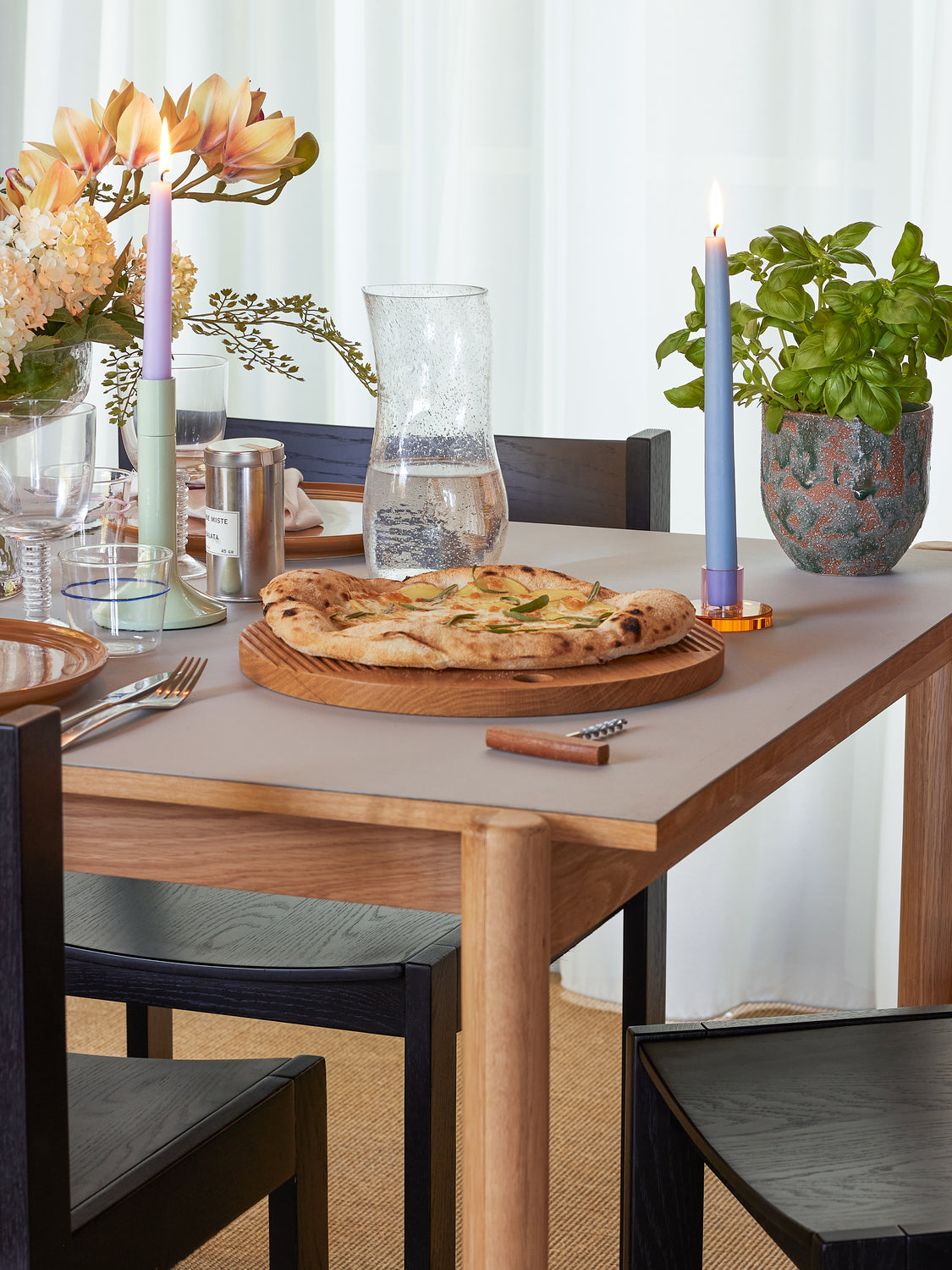 Monarch skärbrädor rund natur (set med 2) - ø33xh2, ø40xh2cm