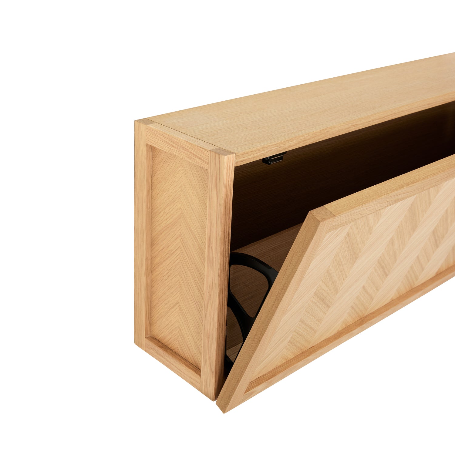 Fiskbensskoskåp Stort Natur - 100x25xh40cm
