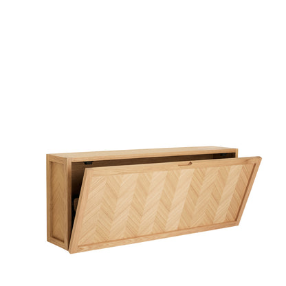 Fiskbensskoskåp Stort Natur - 100x25xh40cm