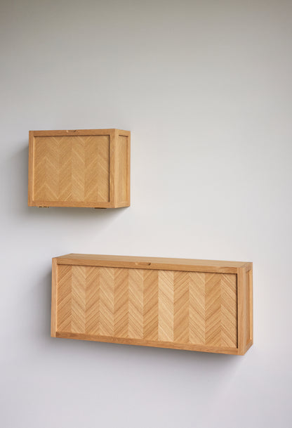 Fiskbensskoskåp Stort Natur - 100x25xh40cm