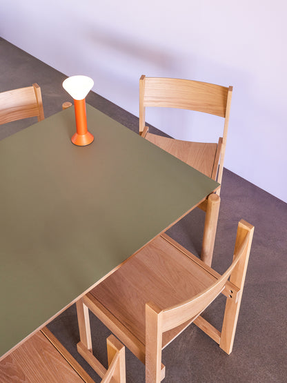 Snedt matbord Rektangulärt Olivgrönt - 190x107xh75cm