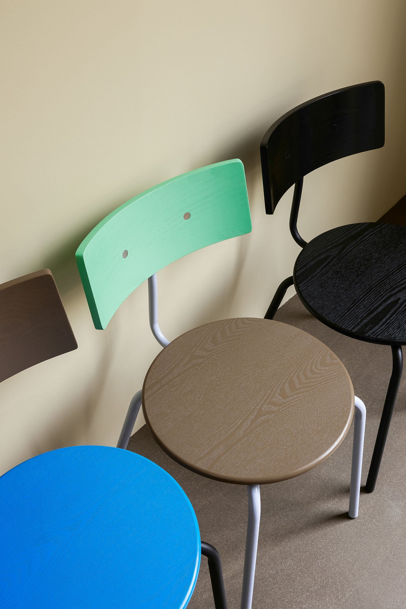 Hübsch koi matstol brun/grön/lila