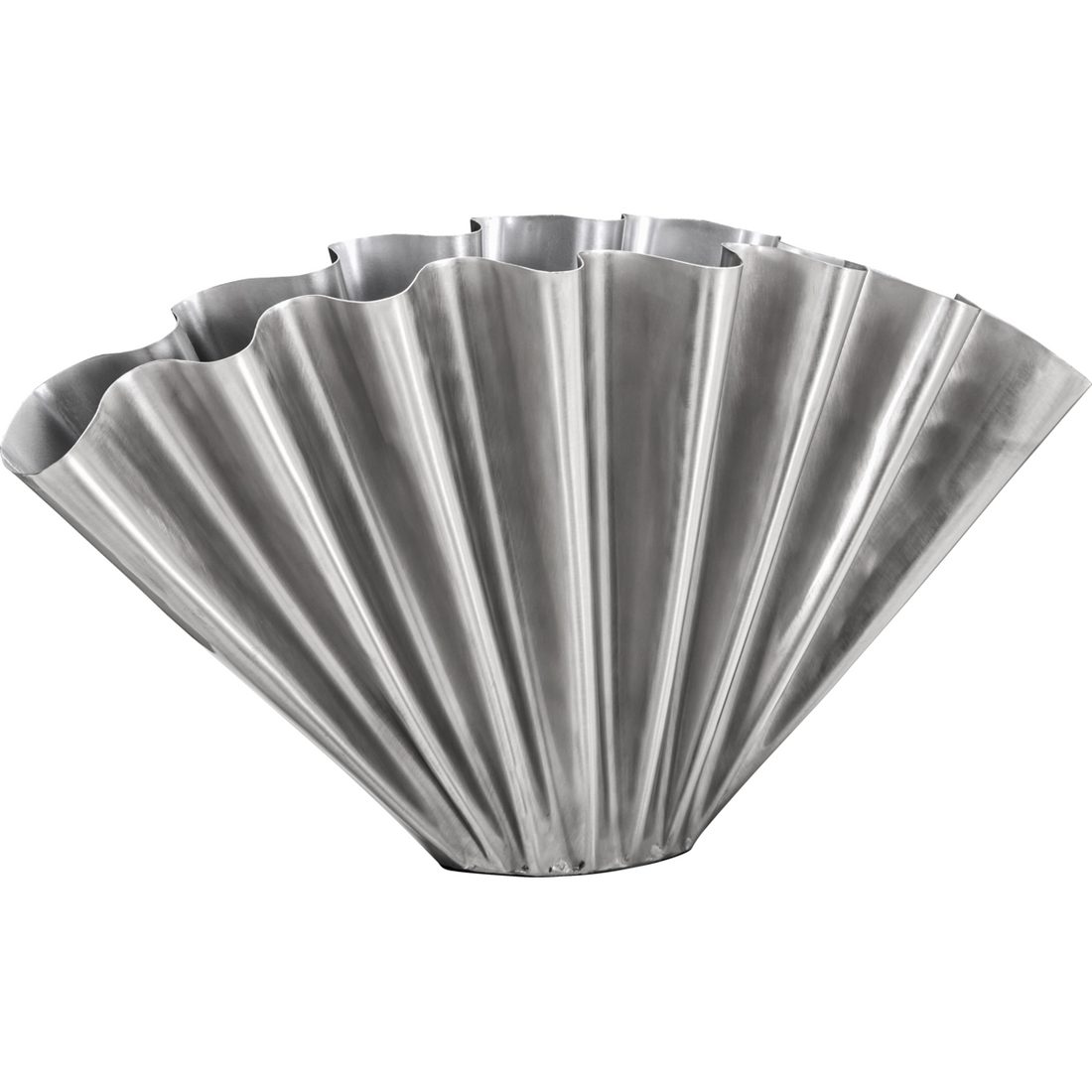 Vas, hdflood, borstad silverfinish