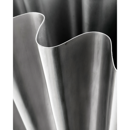 Vas, hdflood, borstad silverfinish
