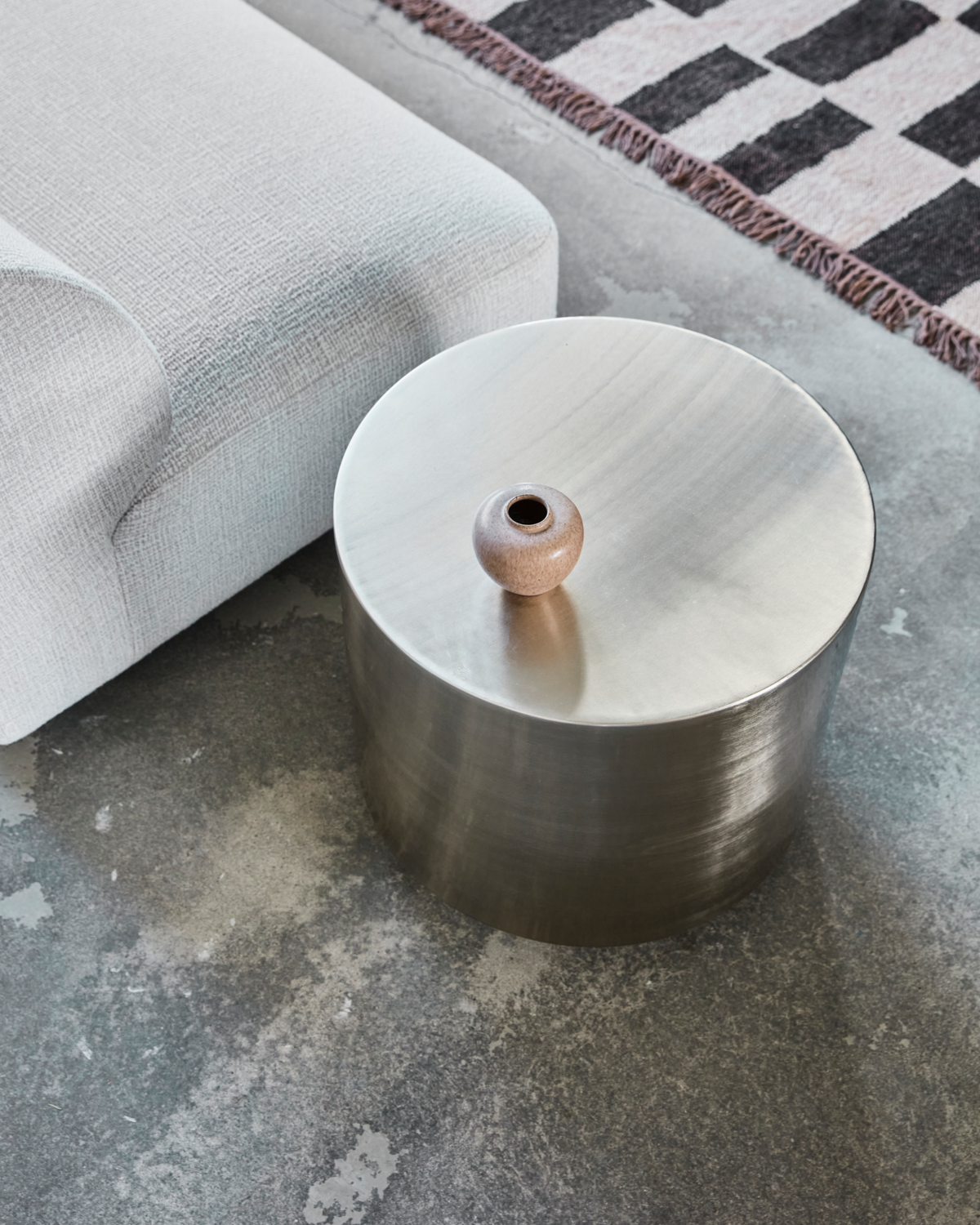 Soffbord, HDStep, finish i borstad silver