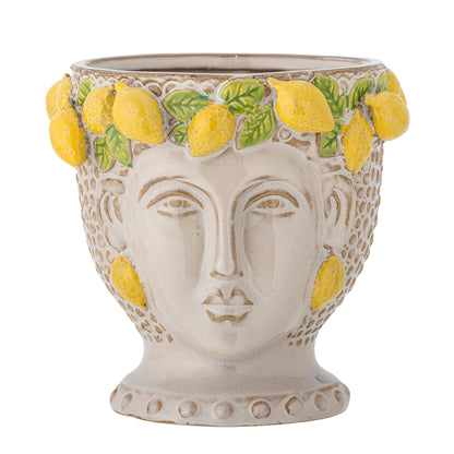 Creative Collection Limone Herbal Potted Hlages, Yellow, Stoneware