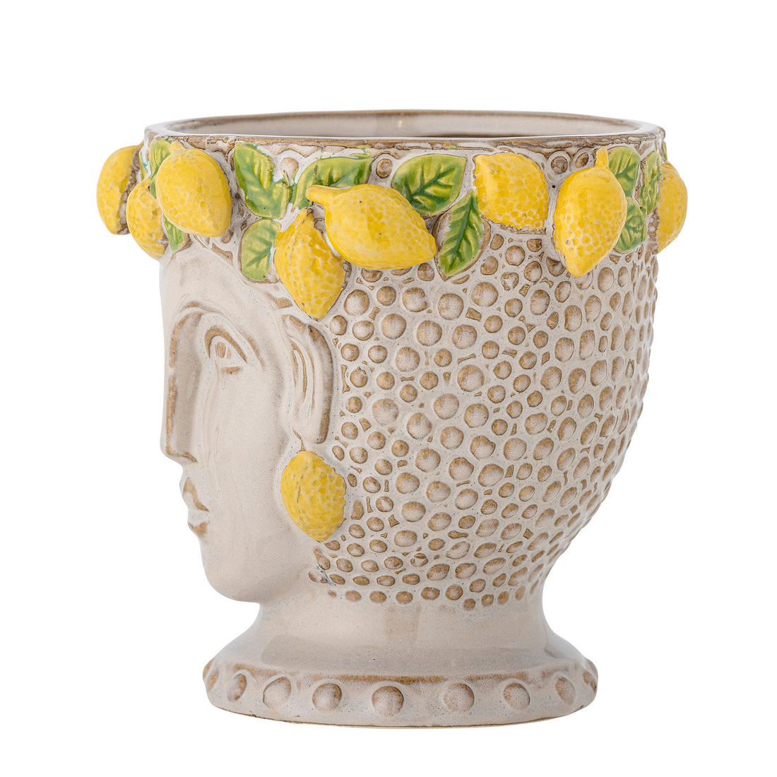 Creative Collection Limone Herbal Potted Hlages, Yellow, Stoneware