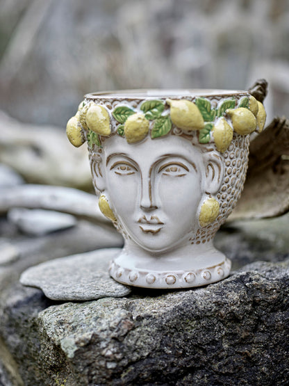 Creative Collection Limone Herbal Potted Hlages, Yellow, Stoneware