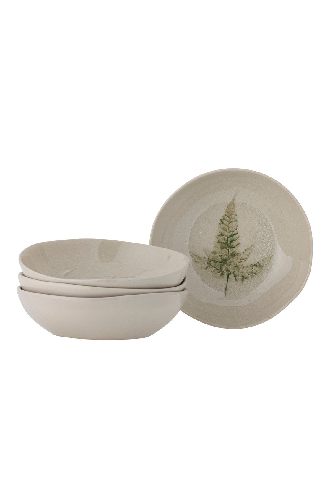 Bloomingville Bea Plate djup, multipak, natur, stengods