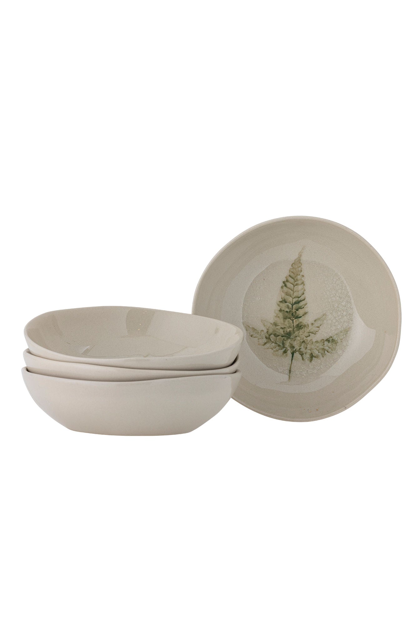 Bloomingville Bea Plate djup, multipak, natur, stengods