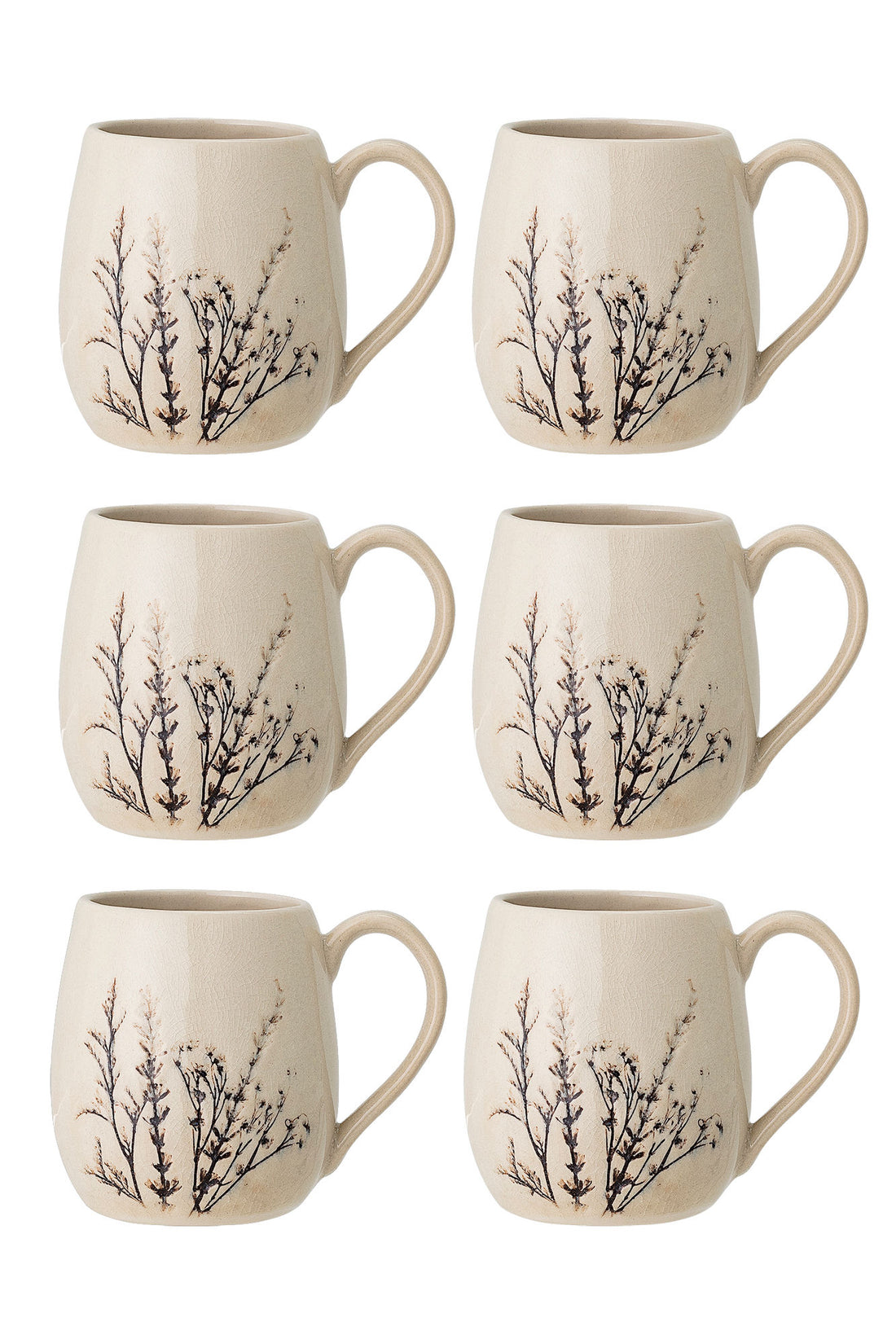 Bloomingville Bea Mugs, Multipak, Nature, Stoneware