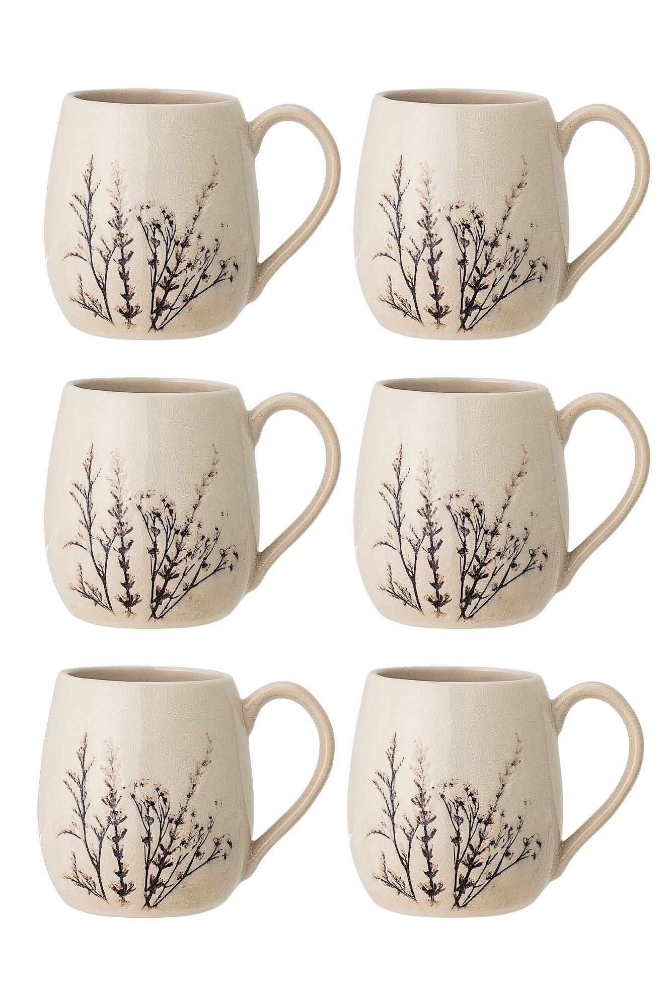 Bloomingville Bea Mugs, Multipak, Nature, Stoneware