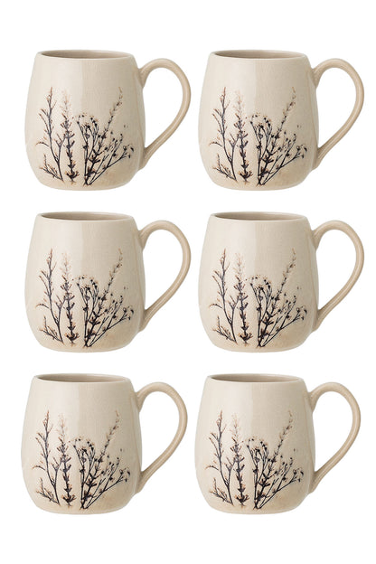 Bloomingville Bea Mugs, Multipak, Nature, Stoneware