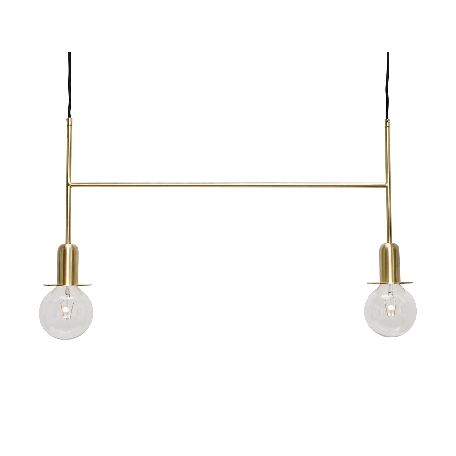 Två gånger pendelle mässingsfärg - 86xh40cm, e27/40w