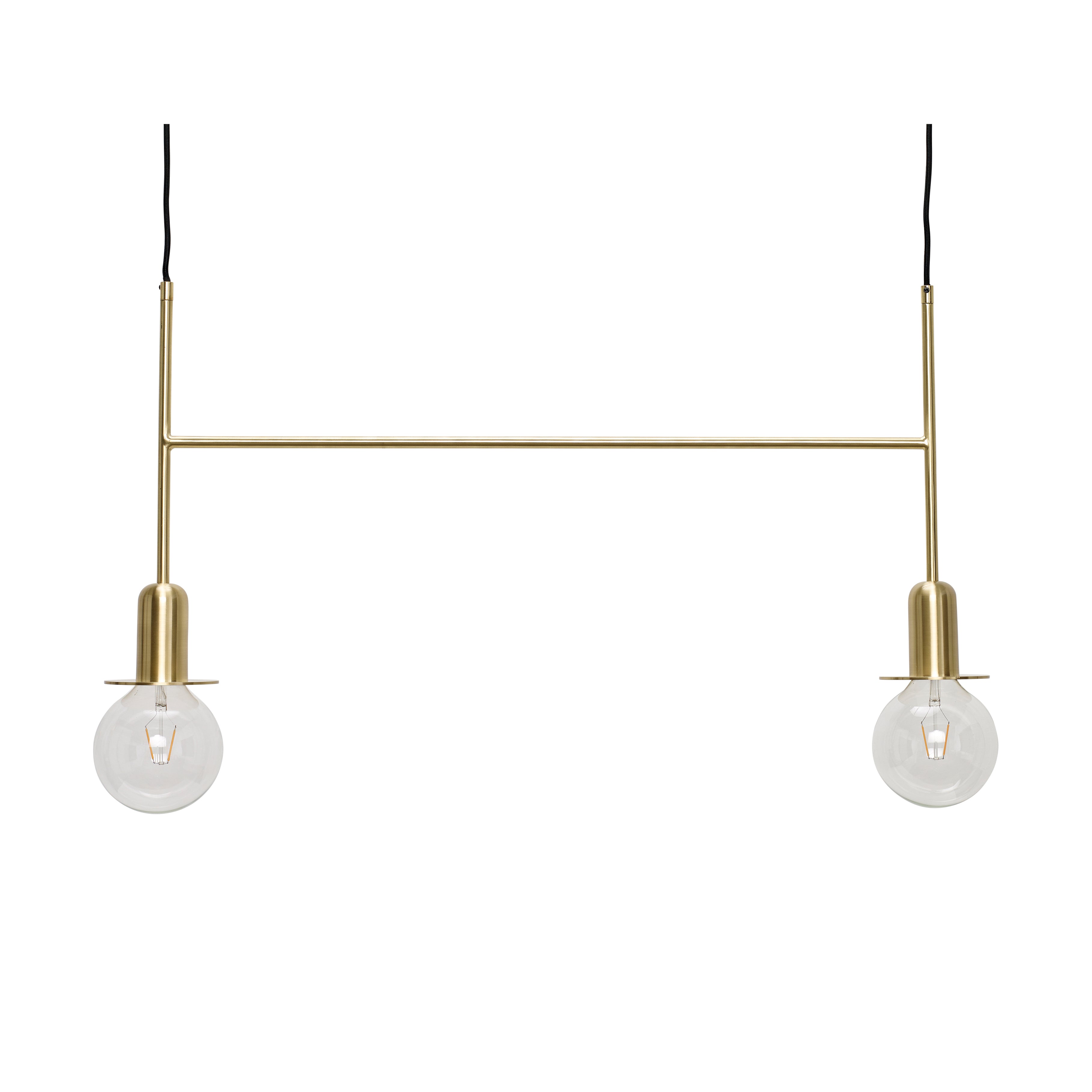 Två gånger pendelle mässingsfärg - 86xh40cm, e27/40w