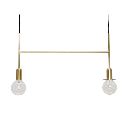 Två gånger pendelle mässingsfärg - 86xh40cm, e27/40w