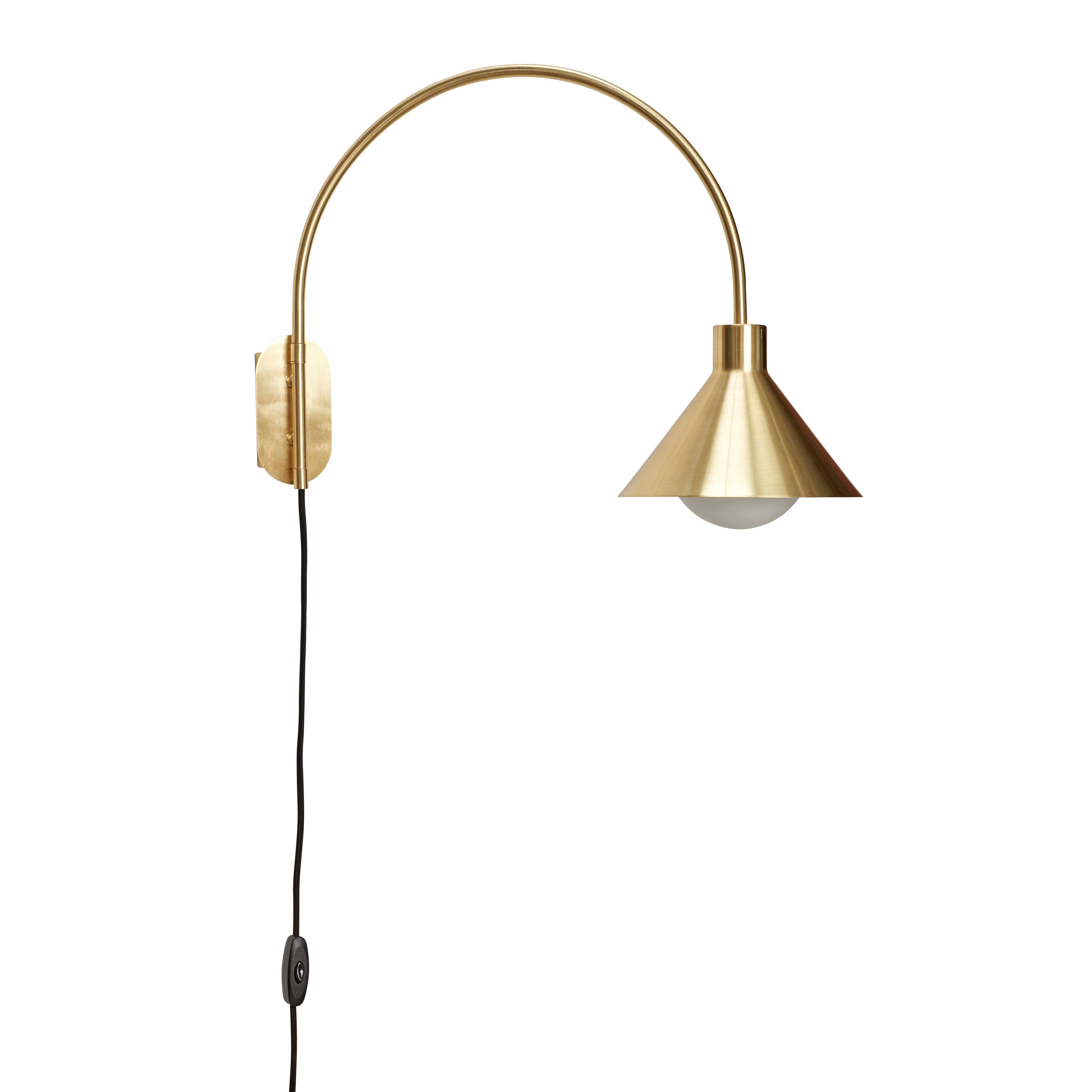 Rörväggslampan Mässingsfärg - 55xH40CM, E27