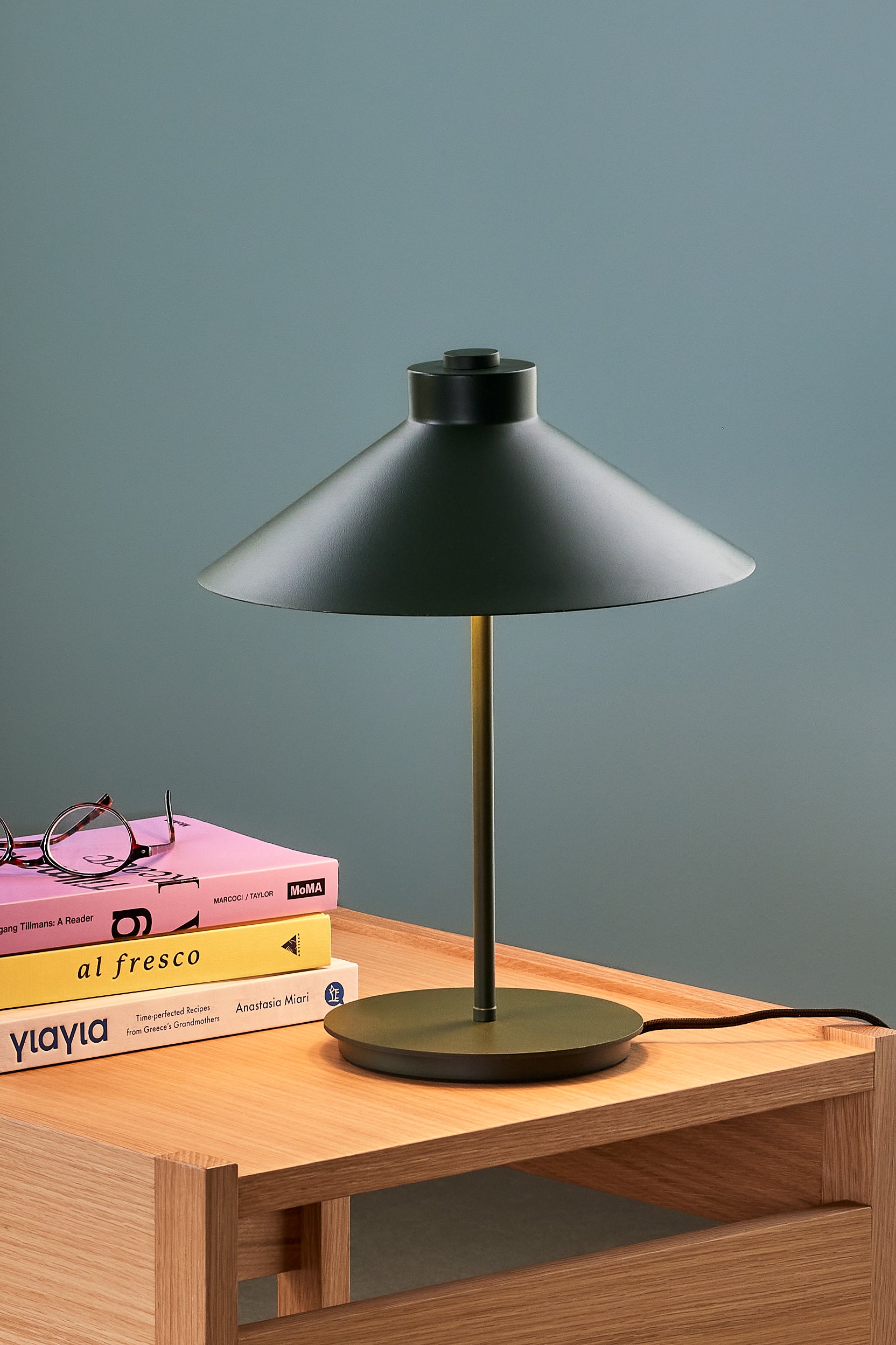 Formbordslampa grönt - Ø30xH38cm, E14