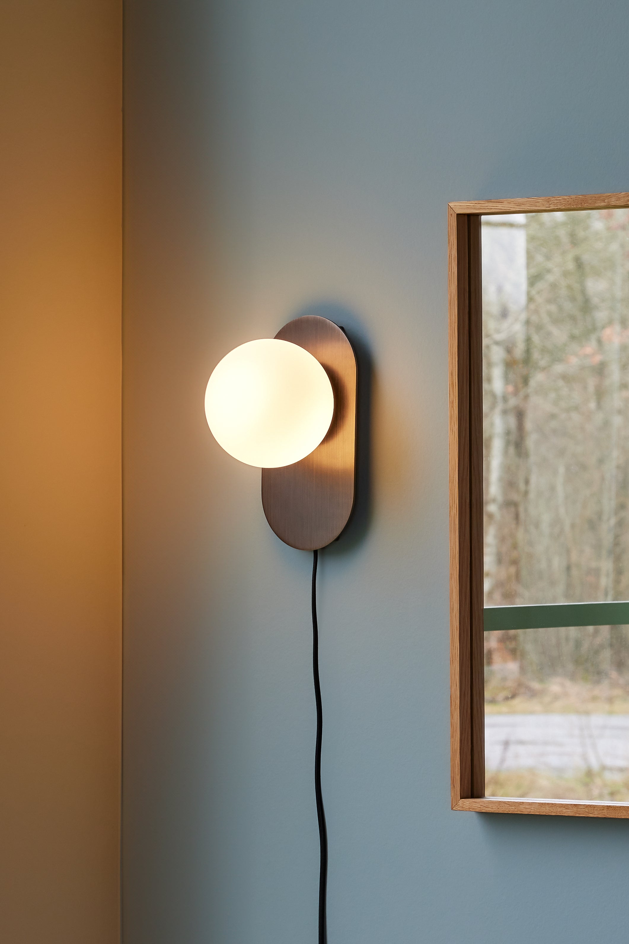 Moon Wall Lamp Browned mässing - 24x12xh16cm, G9