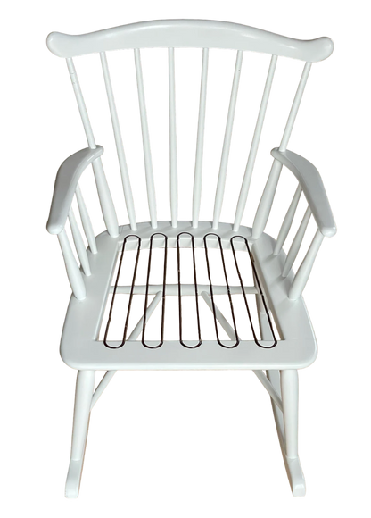 Lyxig mörkbrun läderkudde till Farstrup Rocking Chair Model 183