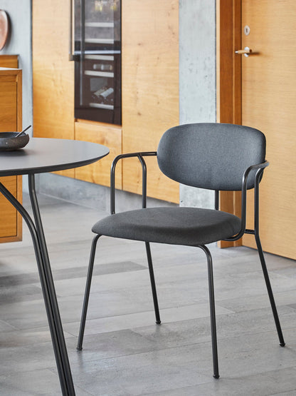 Matstol med ram - Svart